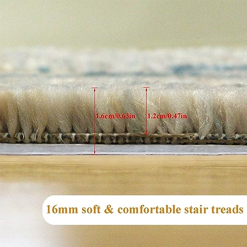 Alfombra autoadhesiva para escalones antideslizantes largos de madera interior 4
