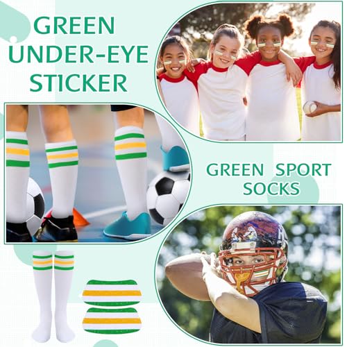 Image of Panitay 2 /12 /16 /24 Pairs Softball Soccer Socks Glitter Eye Black Stickers Team Spirit Accessories for Youth Women Sport Wear