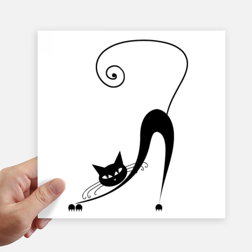Autocollants chat noir Halloween deco art multicolore pour mur et moto