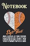  Composition, Journal Notebook: Fun Softball Daughter Ball Granddaughter Baseball Gift 6 in x 9 in x 100 Lined and Blank Pages for Notes, To Do Lists, Notepad, Journal Gift for your beloveds