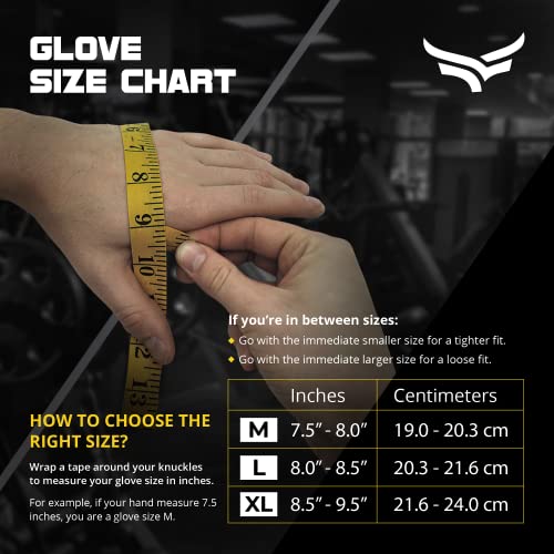 XTRIM X-Macho Leather Gym Gloves for Men & Women with Wrist Support Accessories for Weightlifting, Hand Exercise Gloves with Half-Finger Length for Gym Workout (M, Fits 7.5-8 Inches,Blue-Black) (Image - 4)