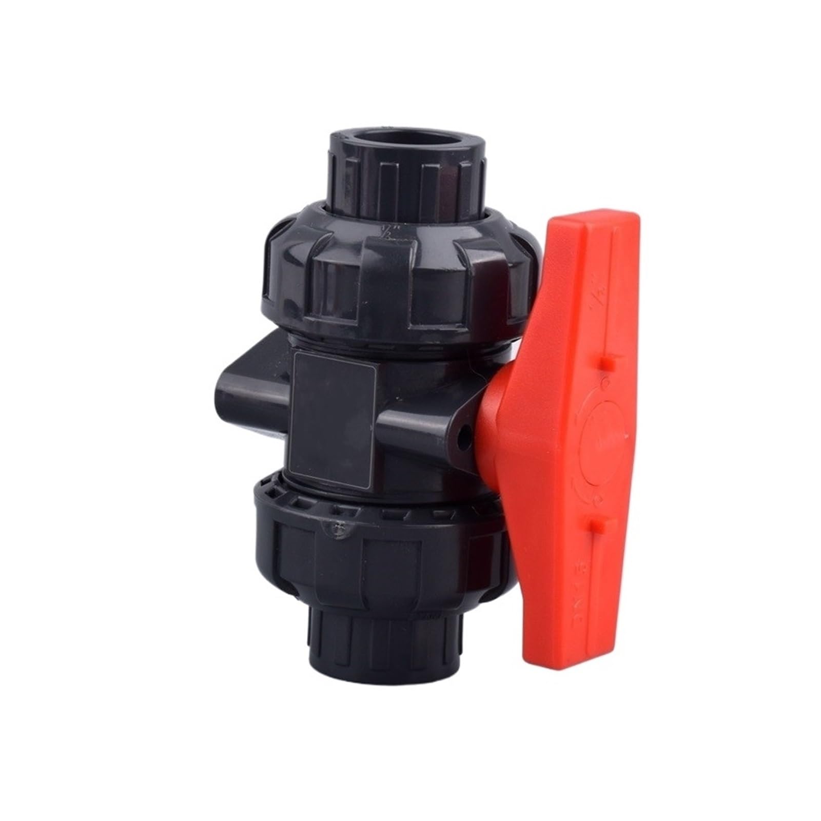 Valvola a sfera con passaggio totale, Valvola a sfera a doppia unione in PVC con connettore rapido for irrigazione da giardino(Upvc Grey Valve,ID 40 mm)