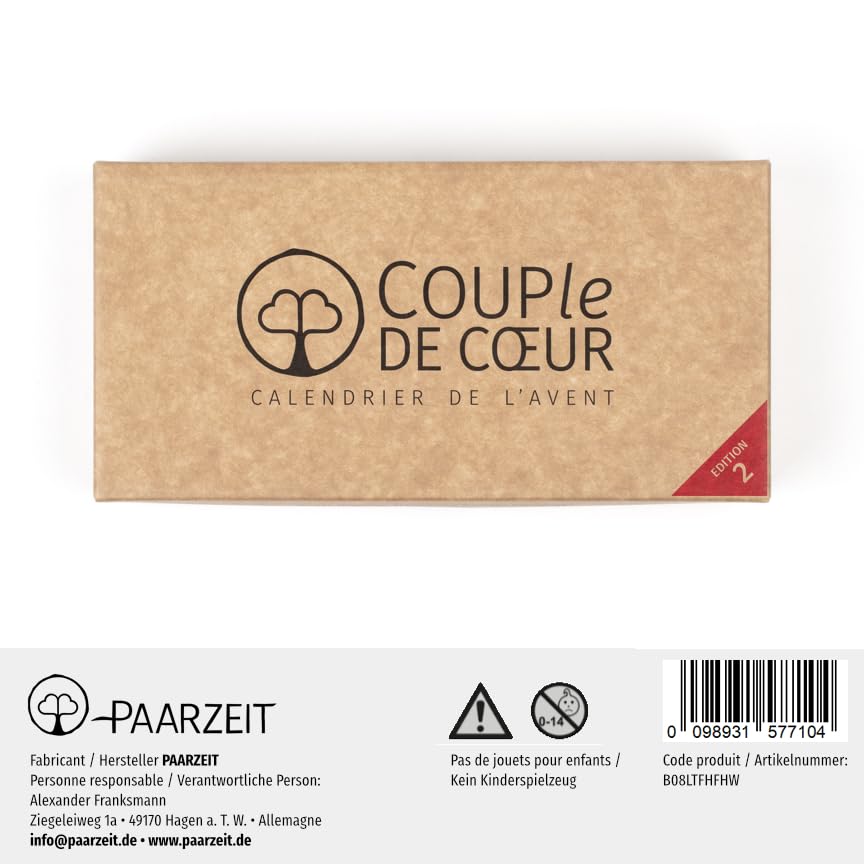Paarzeit Adventskalender für Paare – EDITION 2 – 24 unvergessliche Momente als Paar, Geschenk für Erwachsene (Frauen/Männer/Queer) Stärkt eure Liebe – entspannt zu mehr Nähe (EDITION 2)