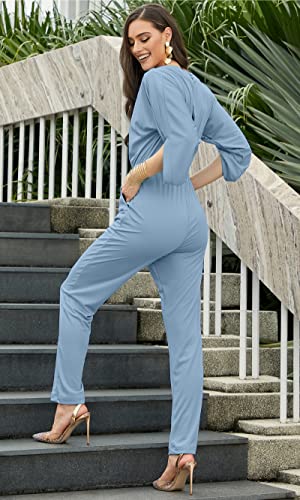 Image of KOH KOH Womens Short Sleeve Semi Formal Cocktail One Piece Jumpsuit Romper