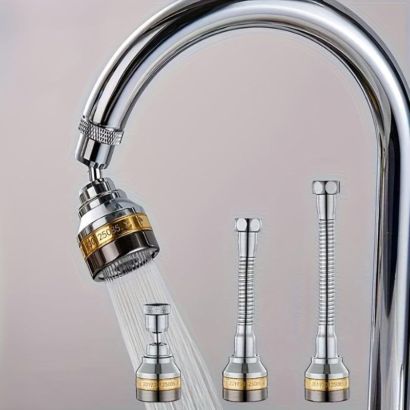 Upgraded Version of Precision Water Outlet Universal Steering Faucet, Featuring Rotating Thread, RV Faucet Splash-Proof Head Extender, Filter Shower Head, Water-Saving Artifact