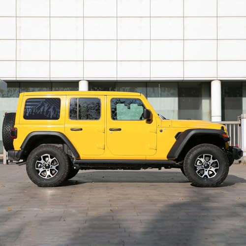 TOVIIEA Rear Window Decals Compatible with Jeep Wrangler JL JLU 2018-2023 2024 (4-Door),American Flag Stickers for Jeep Wrangler Accessoriess,USA Flag Decal-Matte Black Mountain by Toviiea - Image 6