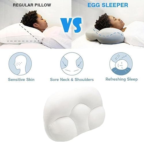Miniatura 5 de Necklow Well - Almohada para dormir con funda de almohada almohada cervical de espuma viscoelástica almohada de microbola de aire almohada de buena