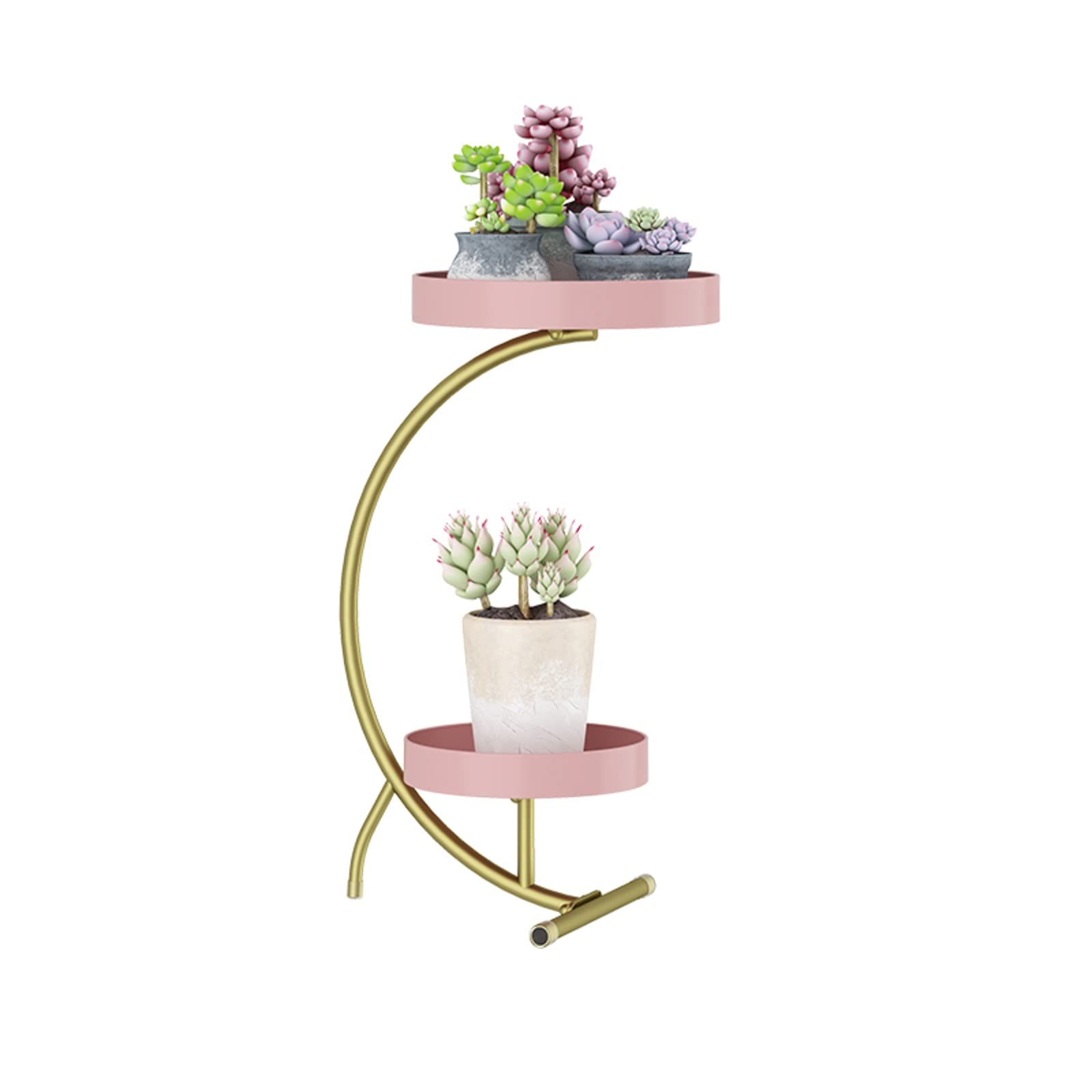 Bassin de fleurs debout et étagère d'affichage de jardin extérieur double couche
