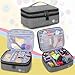 Luxja Double-Layer Sewing Supplies Organizer, Sewing Accessories Organizer for Needles, Thread, Scissors, Measuring Tape and Other Sewing Tools (Bag Only), Medium/Gray