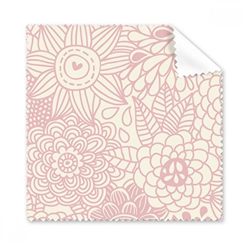 Chiffon de nettoyage lunettes tissu microfibre et cleaner écran téléphone motif fleur 5pcs