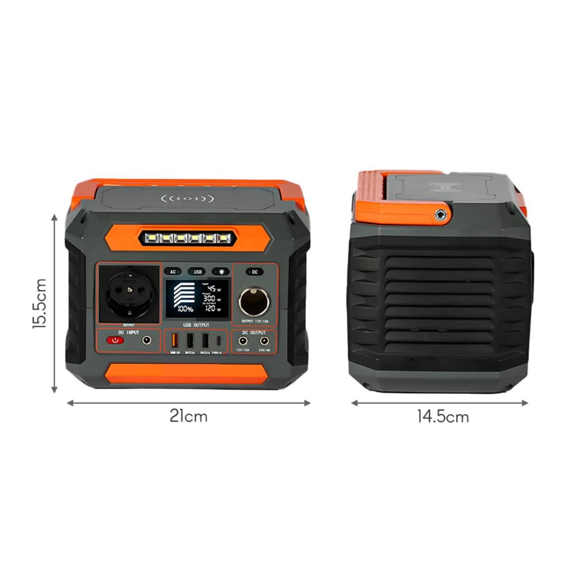 Homgoday Generador de Energía Solar Portátil 78000mAh/288Wh 260W Onda Sinusoidal Pura, Estación de Energía para el Hogar, Camping y Viajes Largos por Carretera con Panel LCD