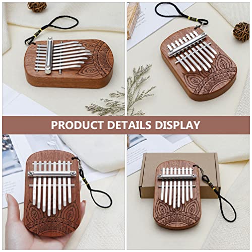 ARTIBETTER Kalimba Thumb pequeno piano de 8 teclado de madeira piano instrumento musical