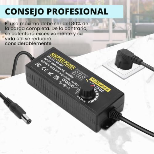 Adaptador de corriente ajustable 120W que evita la acumulación de transformadores rotos 7