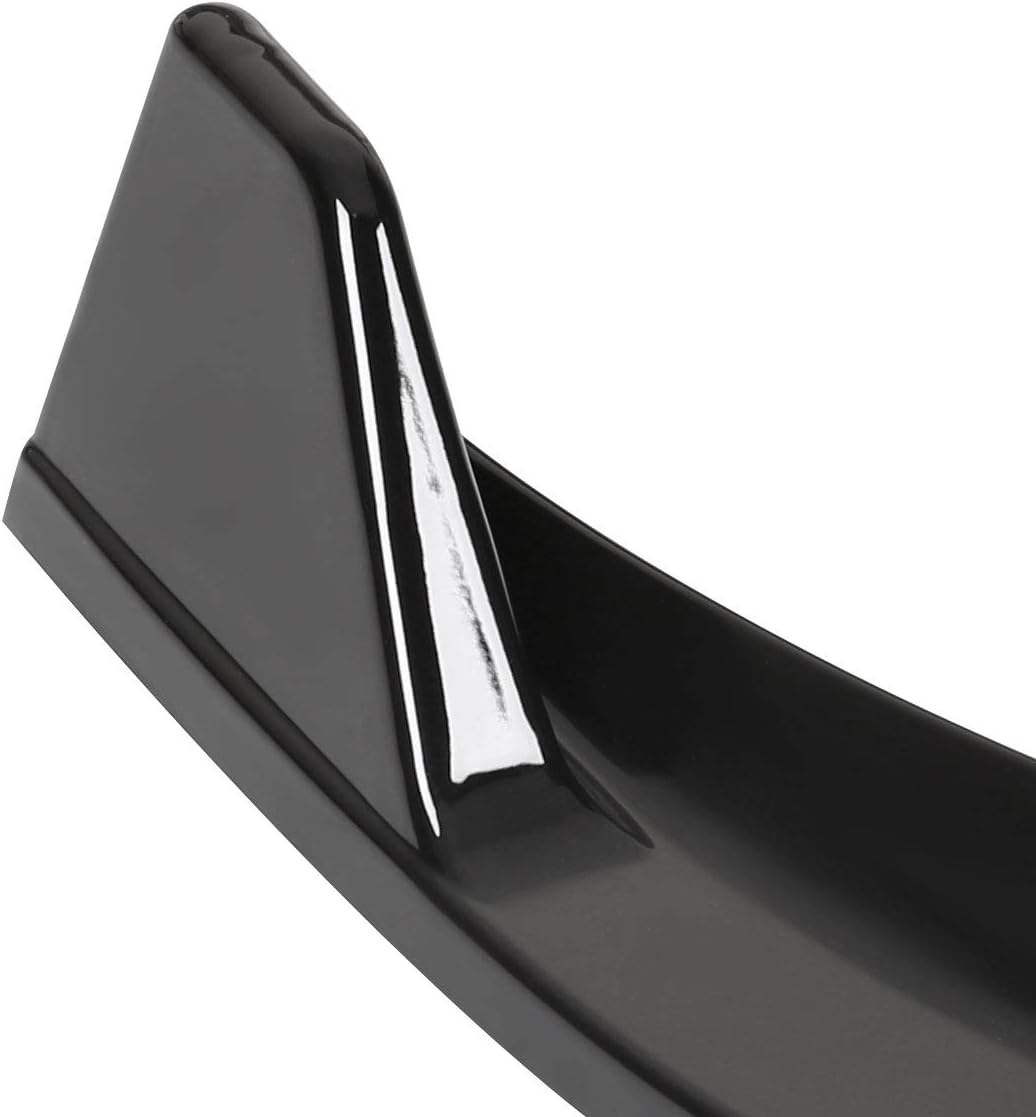 Carpartsinnovate Fits 17-20 Tesla Model 3 Sedan Glossy Black Front Bumper Body Lip Kit Spoiler 3PC