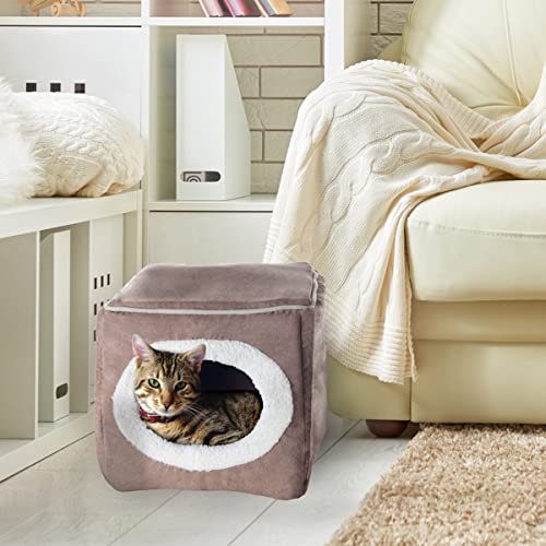 Petmaker 82-M369C-LC Cozy Cave Enclosed Cube Pet Bed thumb #1