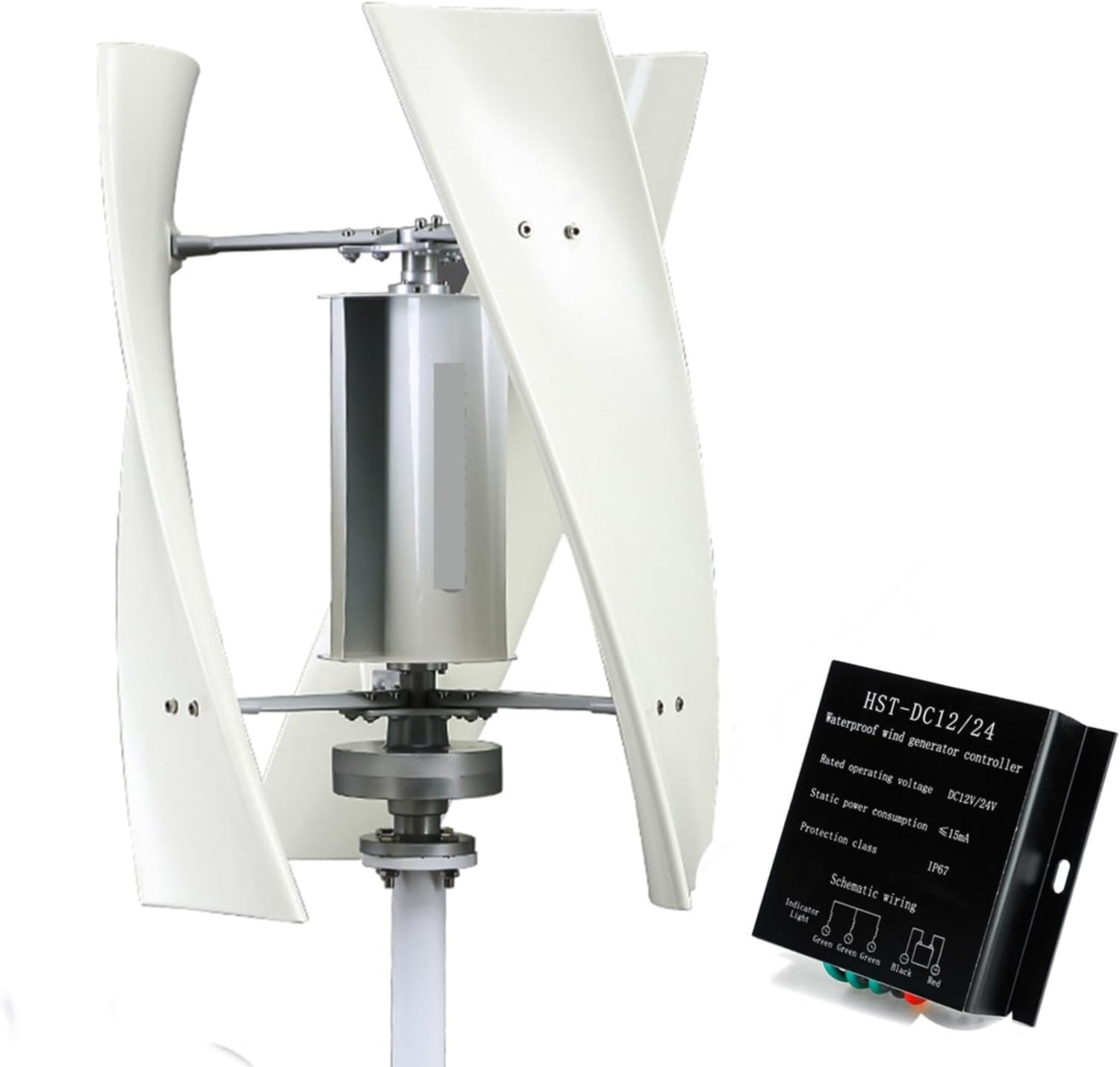Kit Turbina Eolica Verticale Residenziale Da 18000 W, Impermeabile Ip67, Generatore Di Energia Eolica Da 220 V per Applicazioni Marine, Adatto A Sistemi Ibridi Solari Ed Eolici.