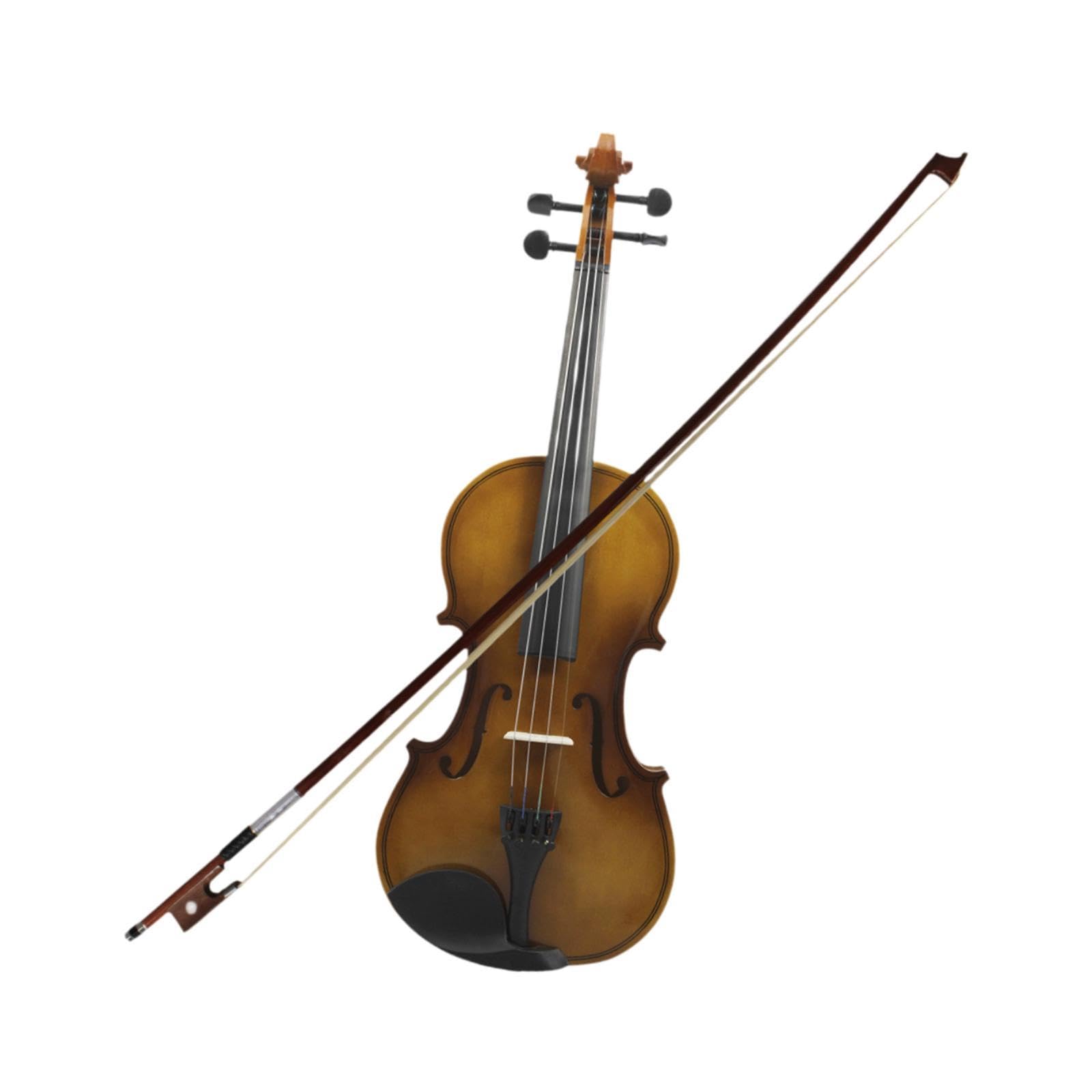 Violine Musikinstrument Violin Holz Fiddle Set mit Koffer Bogen Und Zubehör für Anfänger Erwachsene Bandproben Musikunterricht Heimgebrauch 58cmx21cmx