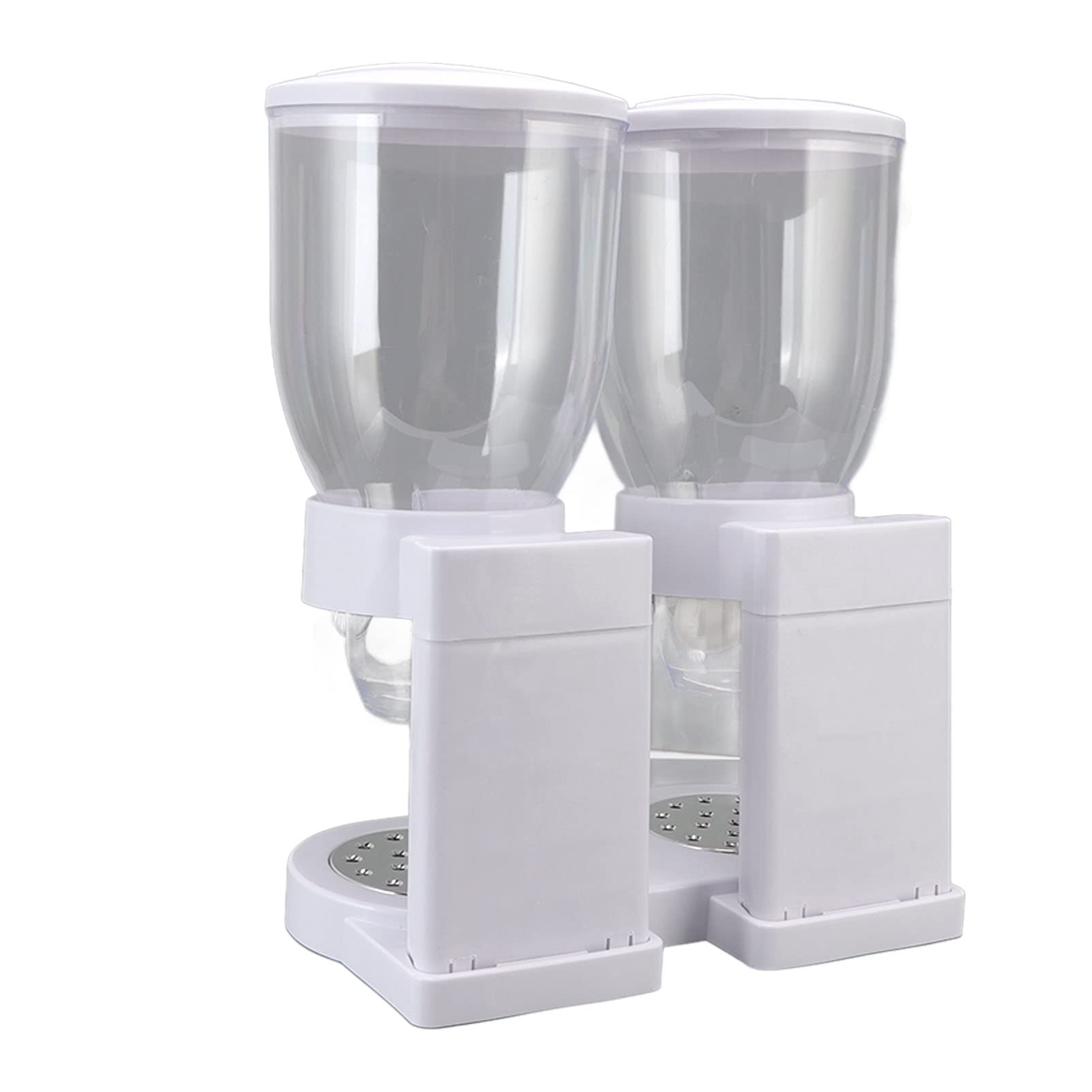 Jeffergarden Dispenser di Cereali, Contenitore per Alimenti Secchi a Doppio Scomparto in ABS, Organizer Ermetico da 7 Litri per Dispensa con Erogazione Controllata e Base con Chiusura a Rotazione
