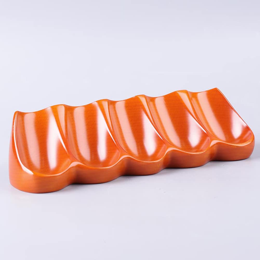 Soporte para pipas de tabaco, soporte de madera de haya para 5 tubos, accesorios esenciales para los entusiastas del tabaco, regalo elegante para fumadores