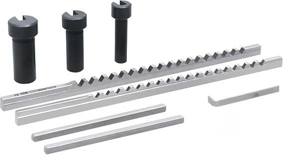 Accusize Industrial Tools No 60 Metric H.S.S. Keyway Broach Sets in Fitted Box, 5100-0060