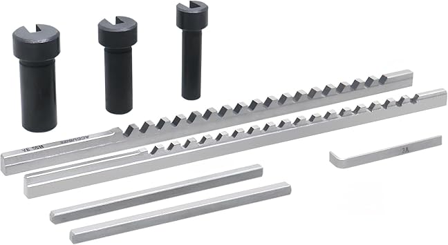 Accusize Industrial Tools No 60 Metric H.S.S. Keyway Broach Sets in Fitted Box, 5100-0060