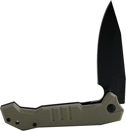 Miniatura 4 de S-TEC Cuchillo de bolsillo plegable EDC con rodamiento de bolas con mango compuesto G10, múltiples estilos para elegir, forma de hoja modificada con