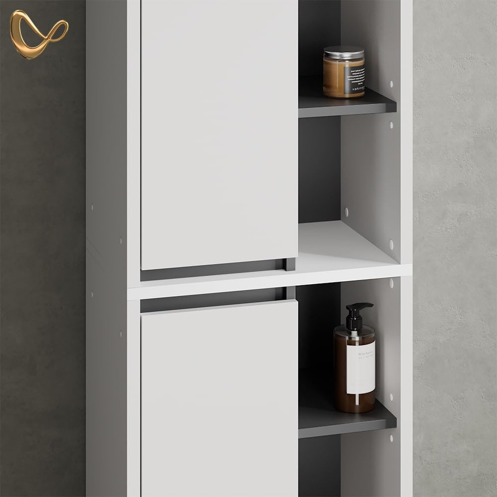 Livinity Armario de baño Vomano, Blanco, 50 x 170 cm
