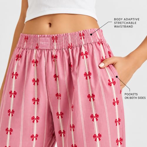 Image of Pepe Jeans Women's Printed Cotton Spandex Regular Fit Pyjama Bottoms | Comfortable Stretch Pyjama for Sleep & Lounge Wear | Soft Breathable Fabric | Elastic Waistband with Drawstring | All-Day Comfort
