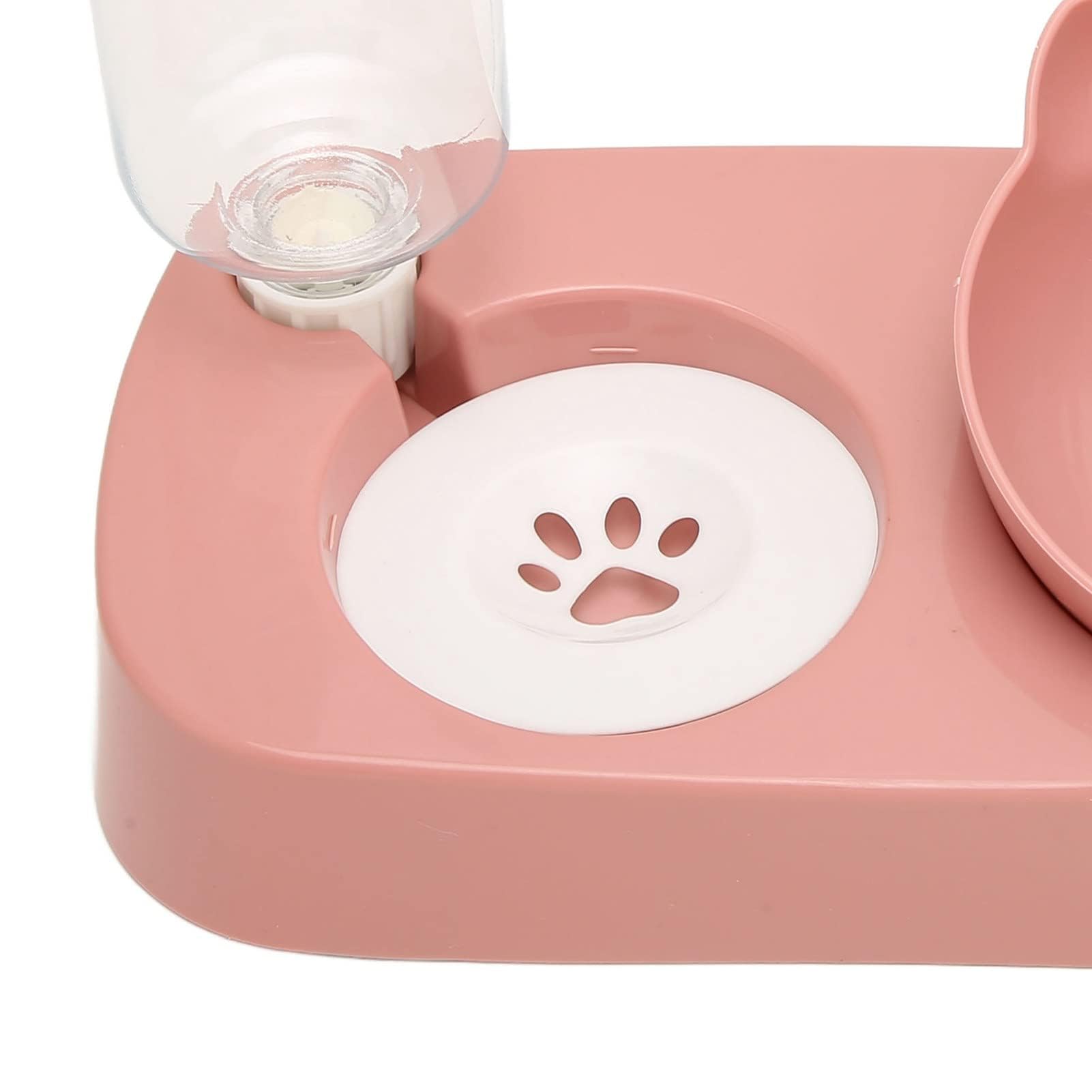 Tnfeeon Ciotole doppie per cani e gatti, set di ciotole per acqua e cibo per animali domestici con dispenser automatico di acqua bottiglia ciotola staccabile per cani di piccola taglia e gatti gattini