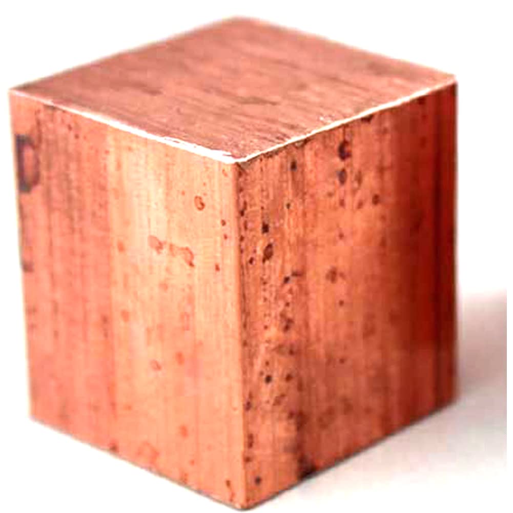 1 Piece T2 Purple Copper Solid Cu Flat Bar Row?Thickness: 20mm; Width: 20mm; Length: 20mm.Use for DIY Arts and Crafts.