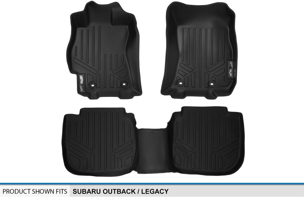 SMARTLINER Custom Fit Floor Mats 2 Row Liner Set for 2015-2019 Subaru Legacy - Image 5