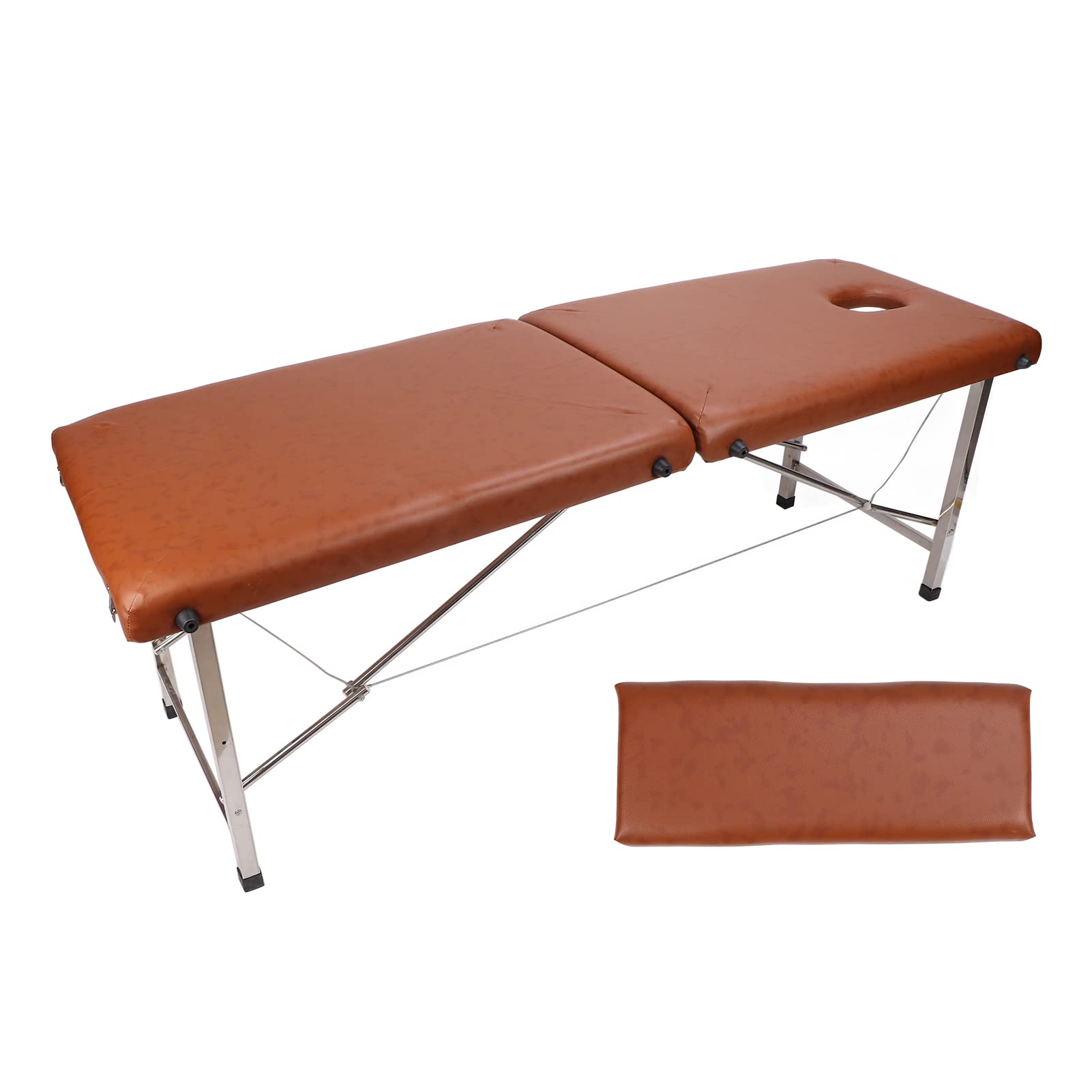 Tavolo Pieghevole Acciaio Inox Letto Spa Marrone Chiaro