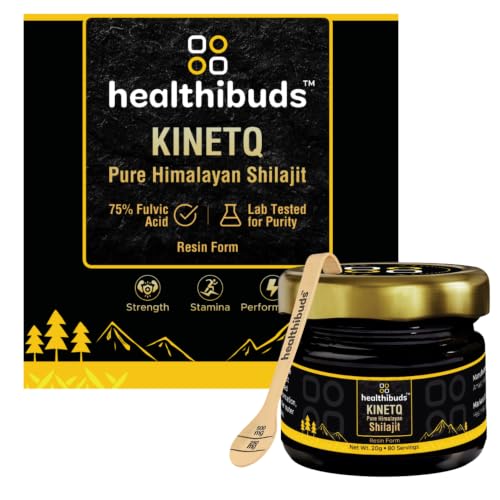 Image of KINETQ Pure Himalayan Shilajit /Shilajeet Resin 20g | 75%+ Fulvic Acid | 85+ Trace Minerals | Energy Stamina Testosterone | Eurofins Lab Tested | for Men & Women