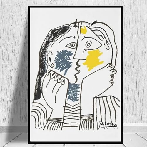 Picasso Le Baiser impression sur toile idee cadeau pour passionnes de deco