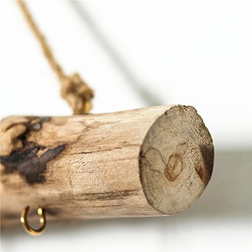 Byher 15-Inch Natural Driftwood Branches Wall Hanging Jewelry Organizers with 5-Hook (15-Inch) - Image 6
