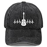 Guitar Heartbeat Mesh Trucker Hat – Adjustable Snapback, Breathable, Lightweight, for Guitar Lovers and Music Enthusiasts