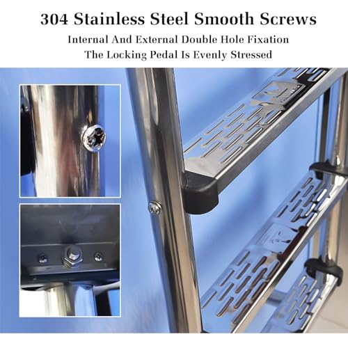 Escalera para piscina de 3 peldaños XLTFUC 304 acero inox miniatura 4