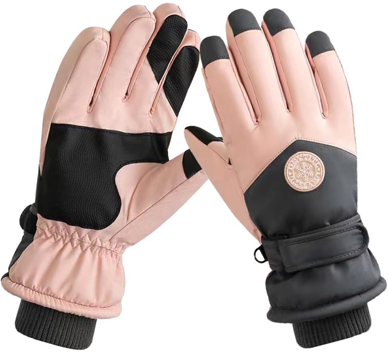 Winter Ski Gloves for Women Men, Waterproof Snow Gloves Touchscreen Warm Snowboard Gloves for Skiing Hiking Work