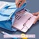 Mecmbj leseständer, buchständer kinder, tragbares buchständer aus Metall mit verstellbarem Winkel, faltbare Buchstützen für Kinder, Rezepthalter, buchhalter kinder für Schule, heim (Rosa)