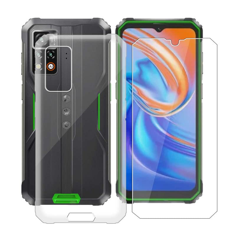 Custodia Per Blackview BV9200 + Pellicola In Vetro Temperato - Cover Morbida TPU Nera Antiurto