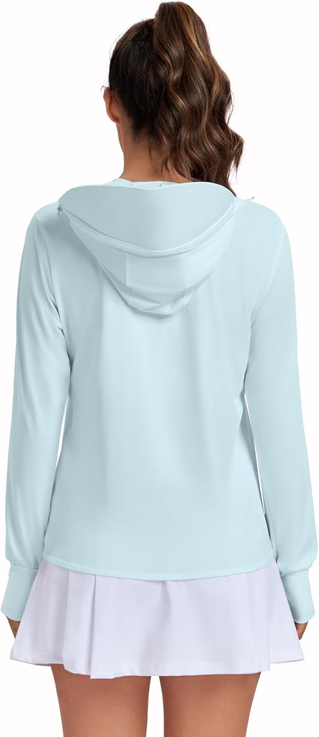 VUTRU Women's UPF 50+ Sun Protection Hoodie Jacket Lightweight Long Sleeve Sun Shirt UV Hoodie with Pocket - Image 2