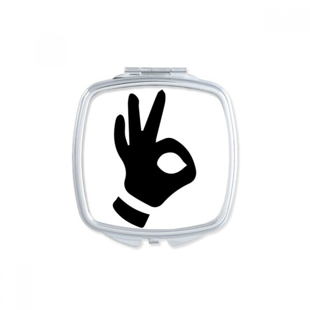 Miroir de maquillage compact portable pour éviter les bavures, miroir de poche carré stable