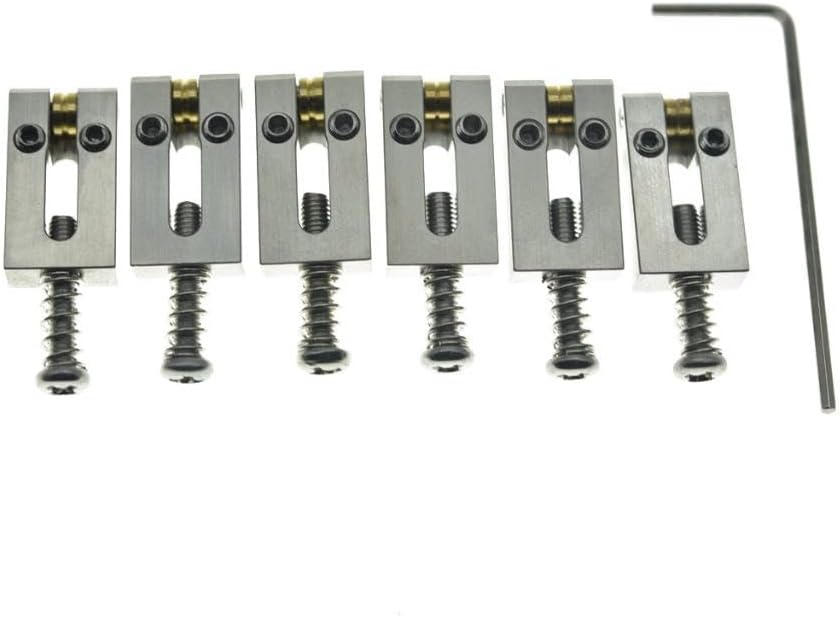 Dopro Premium Stainless Steel Bridge Roller Saddles Tremolo Bridge Roller Saddle for Strat/Tele Guitars 10.5mm Width