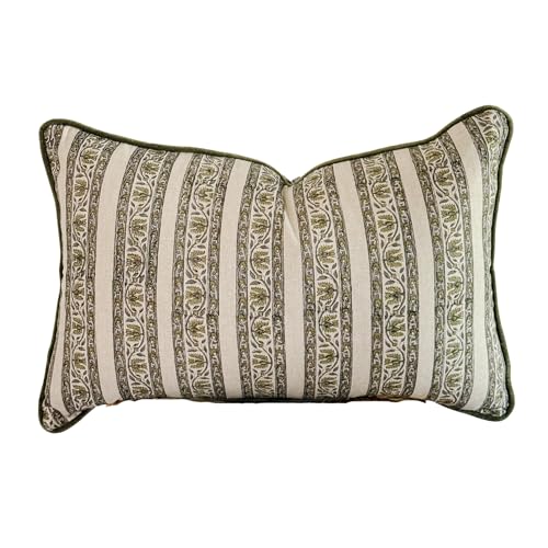 Palm & Loom Decorative Pillow Covers – Dark Blue & Mint Velvet Piping