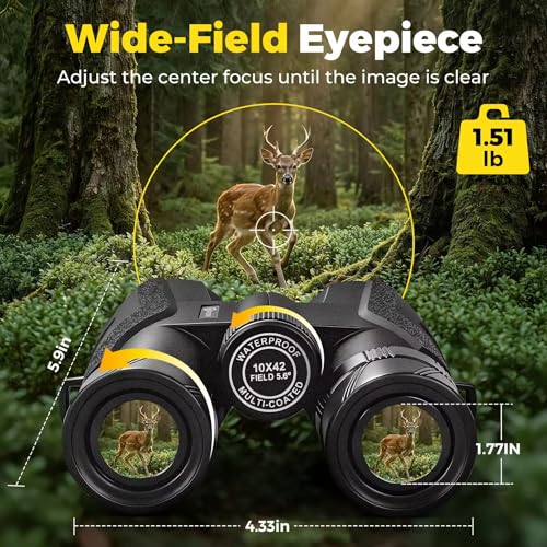 Binary Binoculars for Bird Watching 10x42