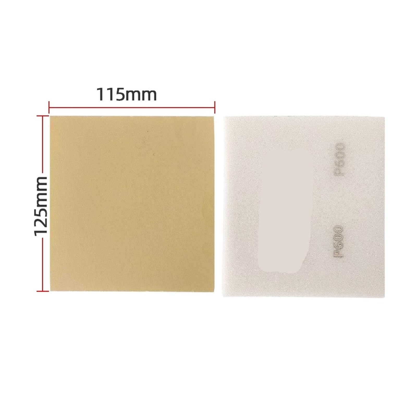 Rollo de papel lija for pintura coche, pulido, agua seca, esponja suave, bloque arena abrasivo Adecuado para lijar muebles, madera y metal(600 grit,50PCS)