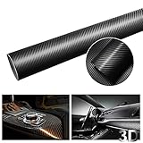 BLASENFREI: Einfache DIY-Installation. Leicht und rückstandslos zu entfernen, wodurch die lackierte Oberfläche Ihres Autos oder eine natürliche Oberfläche beschädigt wird. Neues Serien-Tech-Art-Vinyl für einen hyperrealistischen Carbon-Look. Selbstklebende Folie mit blasenfreien Entlüftungskanälen macht die Installation auch für Anfänger einfach und unkompliziert