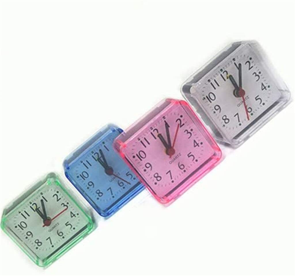 Orologio | Bed Travel Mini Portatile Compatto Quadrato Quarzo Beep Tavolo Sveglia Silenziosa Verde Design Pratico