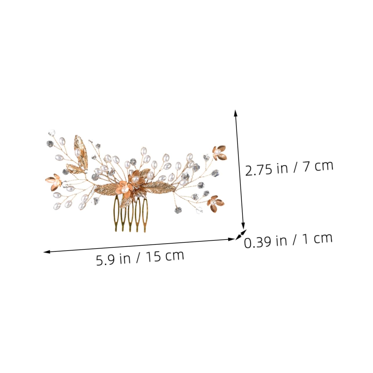 VICASKY Wedding Hair Accessories for Bride Sparkling Crystal Hair Comb Jewelry