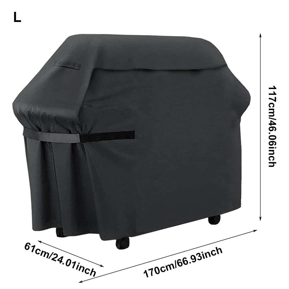 TopHomer Copertura impermeabile per barbecue 210D, panno Oxford antivento, antistrappo, grande copertura per barbecue per esterni, L: 170 x 61 x 117 cm